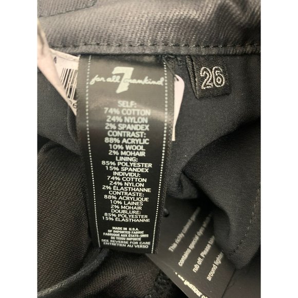 NWT 7 For all Mankind Malhia Kent Tweed Pants Capsule Collection Size 26 - Picture 12 of 12